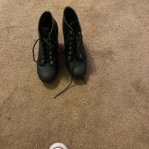 H&M Classic Black Lace-Up Boots